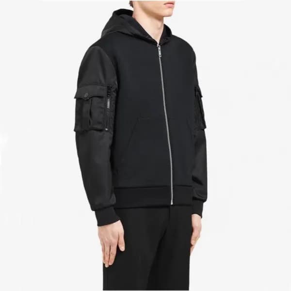 프라다 남성 블랙 후드 자켓 - Prada Mens Black Jackets - pra02… - 1