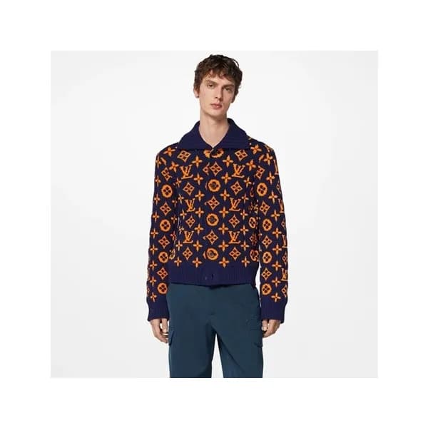 루이비통 남성 네이비 폴로 니트 - Louis vuitton Mens Navy Sweate… - 1
