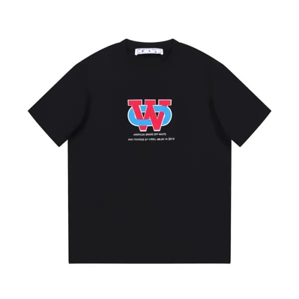 오프화이트 남/녀 모던 블랙 반팔티 - Off white Unisex Black Tshir… - 1