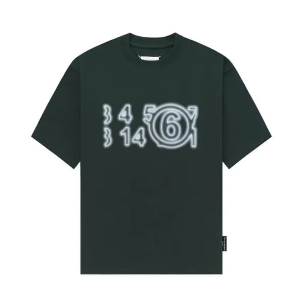 메종마르지엘라 남/녀 크루넥 그린 반팔티 - Maison Margiela Unisex Gr… - 1