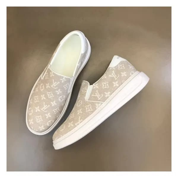 루이비통 남성 모던 베이지 로퍼 - Louis vuitton Mens Beige Loafe… - 1