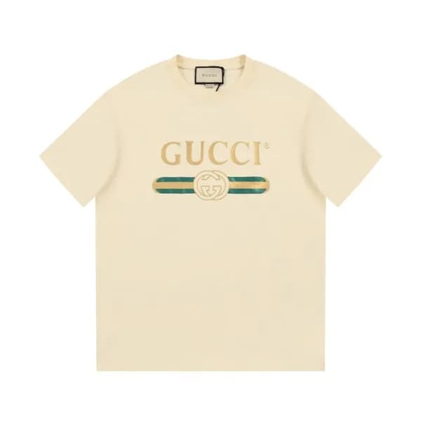 구찌 남/녀 아이보리 크루넥 반팔티 - Gucci Unisex Ivory Short sle… - 1