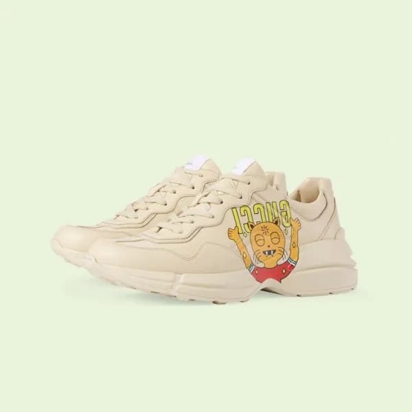 구찌 남/녀 아이보리 라이톤 - Gucci Unisex Ivory Sneakers- gu6… - 1