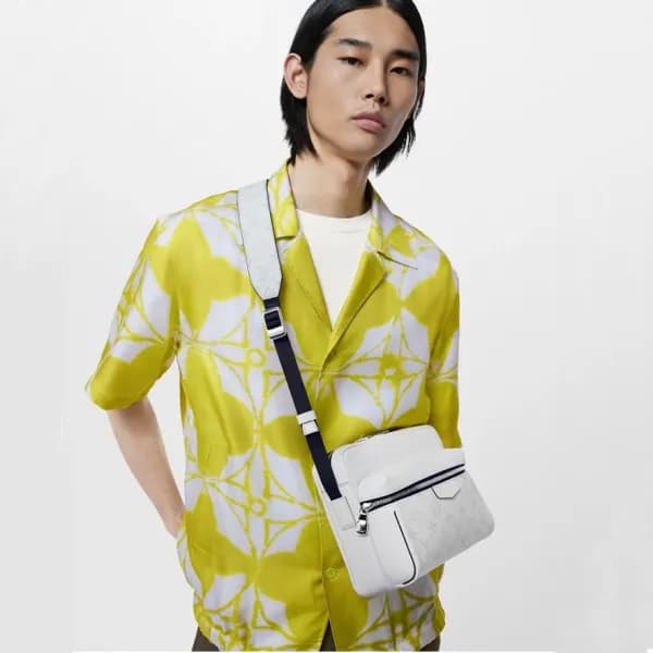 루이비통 남성 화이트 메신저백 - Louis vuitton Mens White Cross … - 1