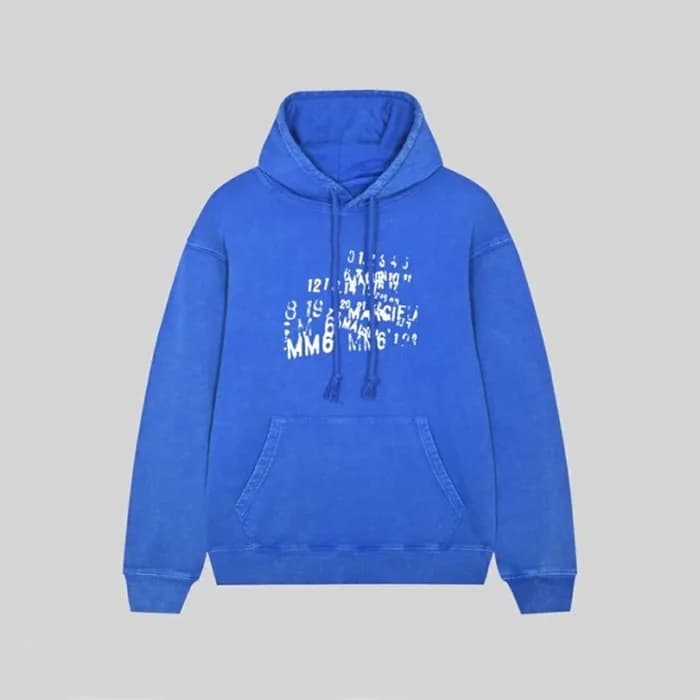 메종마르지엘라 남성 블루 후드티 - Maison margiela Mens Blue Hood… - 1