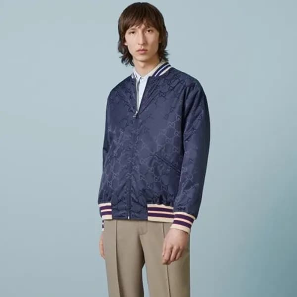 구찌 남성 네이비 집업 양면 자켓 - Gucci Mens Navy Jackets - gu1… - 1