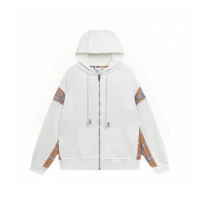버버리 남성 화이트 후드집업 - Burberry Mens White Hoodie - bu3… - 1