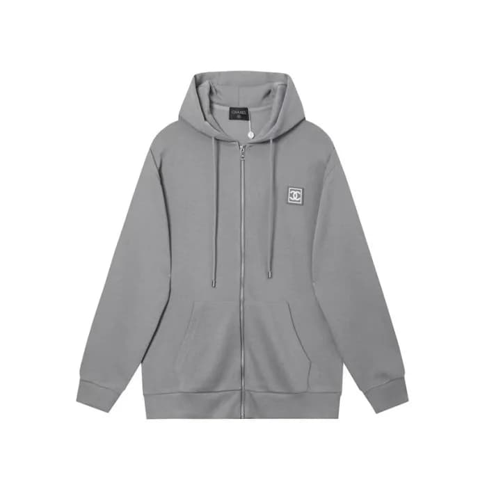 샤넬 남성 캐쥬얼 그레이 후드티 - Chanel Mens Gray Hoodie - ch57… - 1