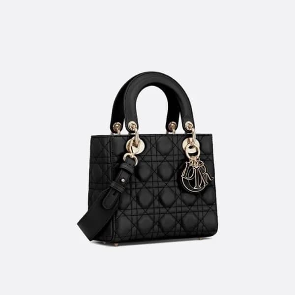 디올 여성 블랙 레이디 백 - Dior Womens Black Lady Bag - dib4… - 1