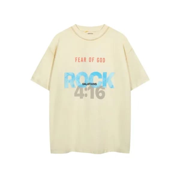 피어오브갓 남성 반팔 티셔츠 - Fear of god Mens Ivory Tshirts -… - 1