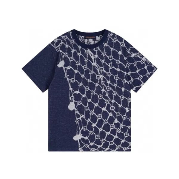 루이비통 남성 반팔 티셔츠 - Louis vuitton Mens Navy Tshirts -… - 1