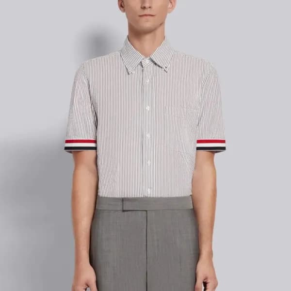 톰브라운 남성 반팔 셔츠 - Thom Browne Mens Dress Shirts - th… - 1