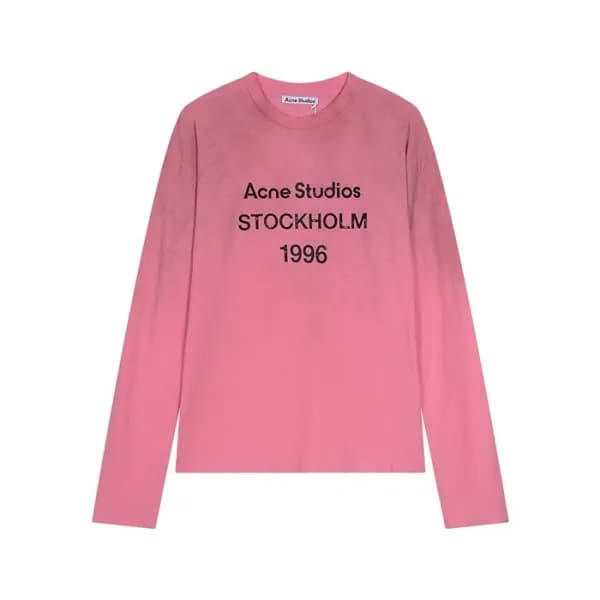 아크네 남/녀 라운드 긴팔티 - Acne Unisex Round Tshirts - anc1… - 1