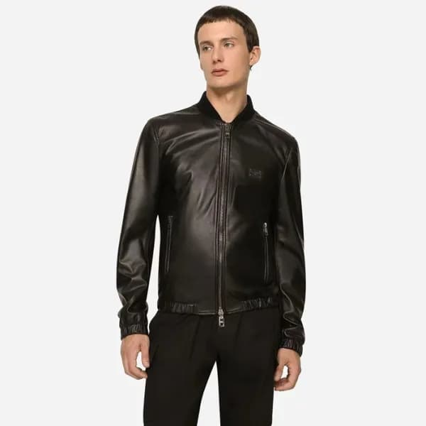 돌체앤가바나 남성 가죽 자켓 - Dolce&Gabbana Mens Black Jackets…