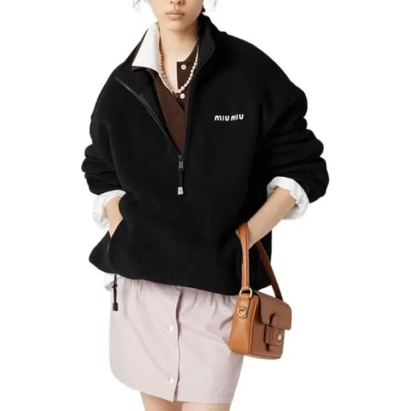 미우미우 여성 블랙 자켓 - Miumiu Womens Black Jacket - mic25… - 1