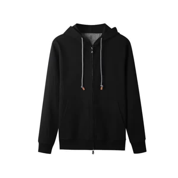 브루넬로쿠치넬리 남성 집업 후드티 - Brunello Cucinelli Mens Zip-u… - 1