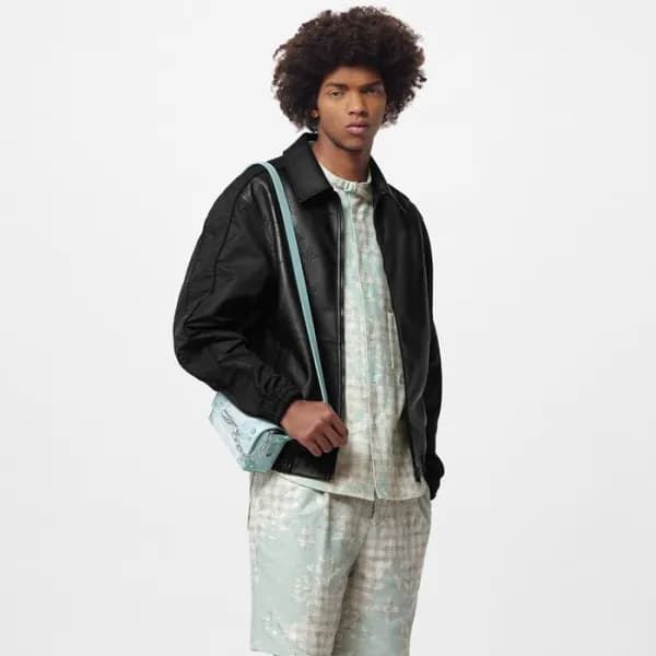루이비통 남성 가죽 재킷 - Louis vuitton Mens Leather Jacket … - 1