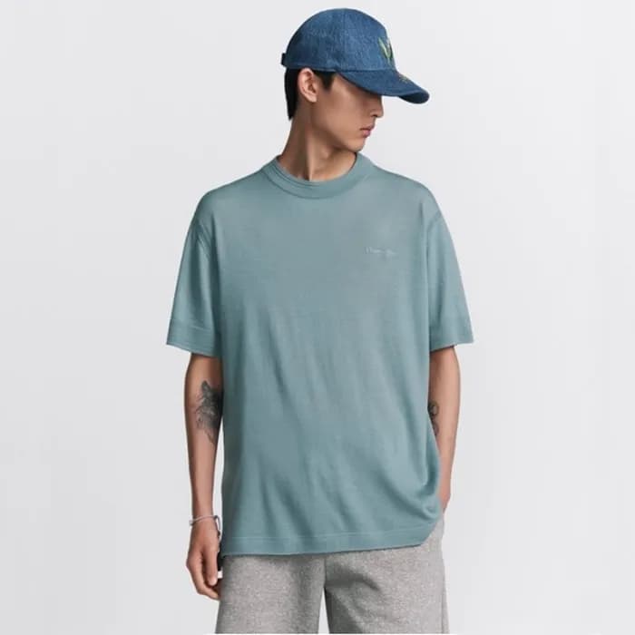 디올 남성 라운드 반팔 티셔츠 - Dior Mens Round Tshirt - dic503… - 1