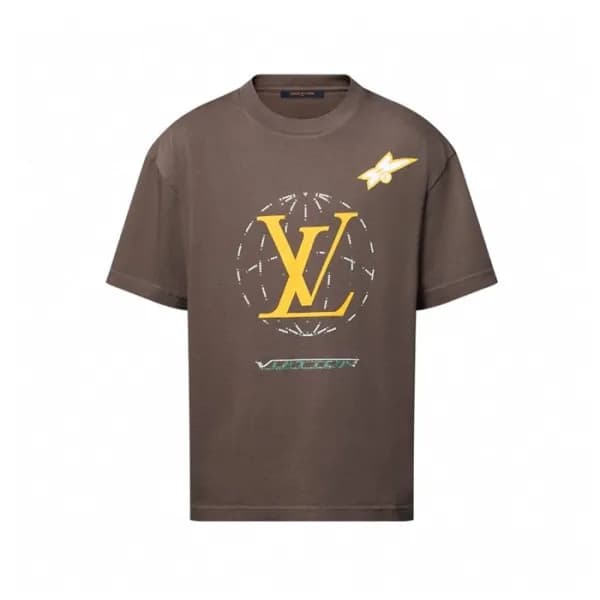 루이비통 남성 라운드 반팔 티셔츠 - Louis vuitton Mens Round Tshi… - 1
