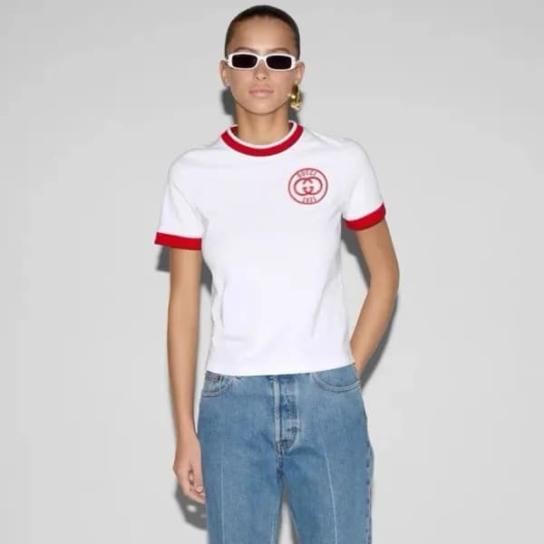 구찌 여성 라운드 반팔 티셔츠 - Gucci Womens Round Tshirt - guc… - 1