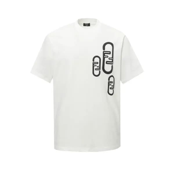 펜디 남성 라운드 반팔 티셔츠 - Fendi Mens Round Tshirt - fec59… - 1