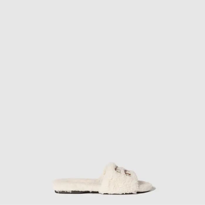 미우미우 여성 시어링 슬라이드 - Miu Miu Womens Shearling Slides… - 1