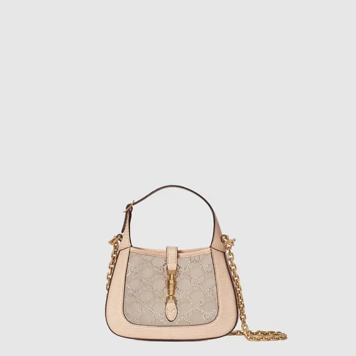구찌 여성 재키 1961 미니 크리스털 GG 리자드 백 - Gucci Womens Jack… - 1