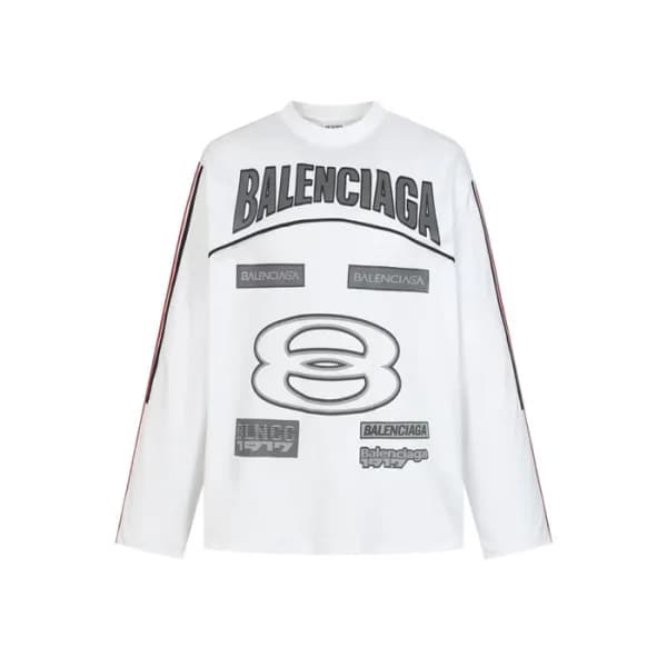 발렌시아가 남성 라운드 긴팔티 - Balenciaga Mens Round Tshirt - … - 1