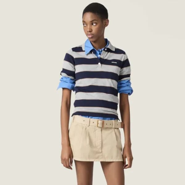 미우미우 여성 폴로 티셔츠 - Miumiu Womens Polo Tshirt - mic13… - 1