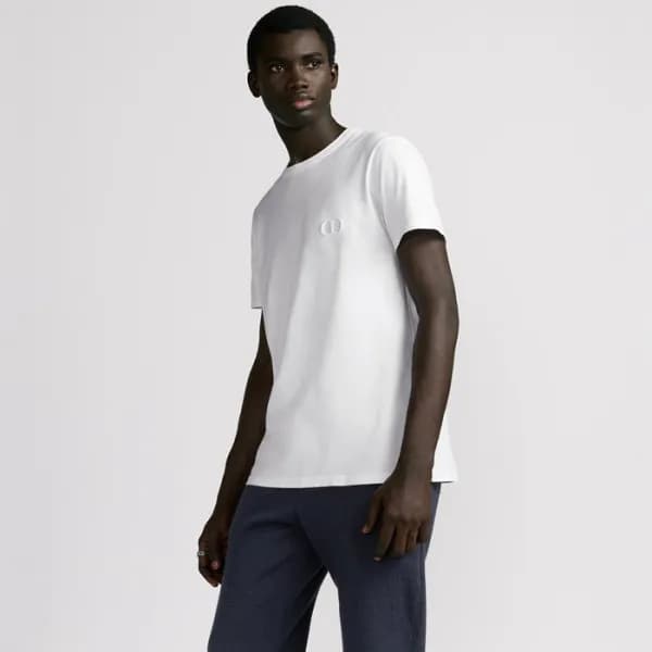 디올 남성 라운드 반팔 티셔츠 - Dior Mens Round Tshirt - dic138… - 1