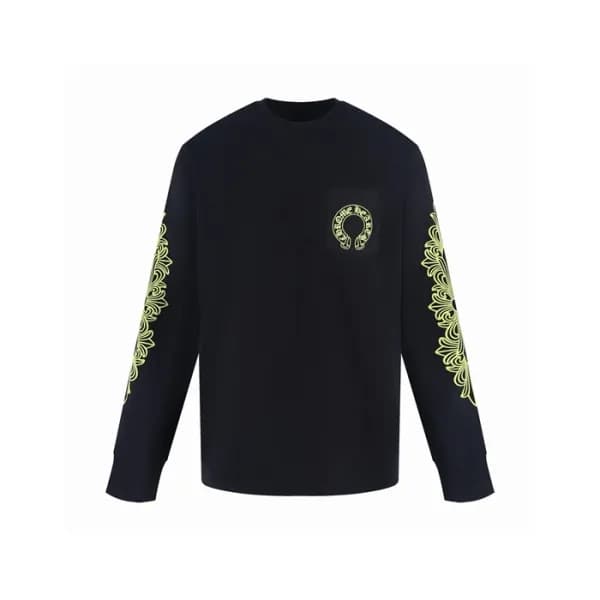 크롬하츠 남성 라운드 긴팔티 - Chrome Hearts Mens Round Tshirt … - 1