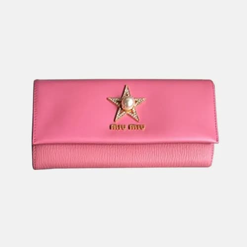 MiuMiu 2018 Ladies Star Jewelry Flap Long Purse 5M… - 1