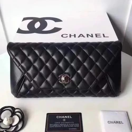 Chanel 2018 Women Leather Flap Clutch Bag ,29CM - … - 1