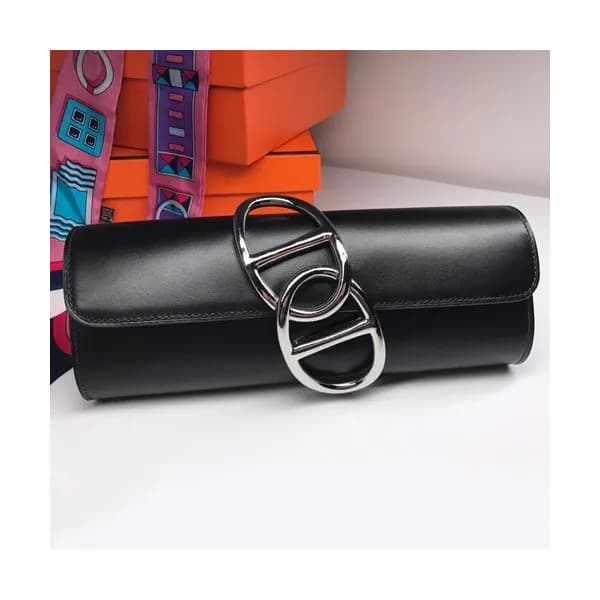 Hermes Egee Box Leather Clutch Bag - 에르메스 에게 복스 레… - 1
