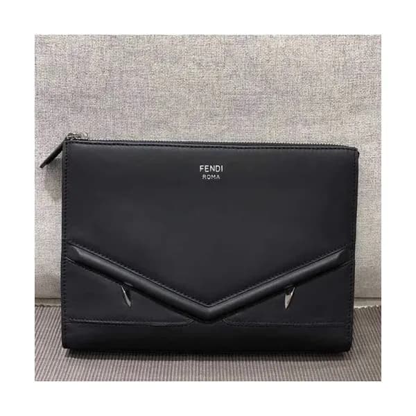 Fendi Leather Clutch Bag ,27CM - 펜디 레더 남성용 클러치백 F… - 1
