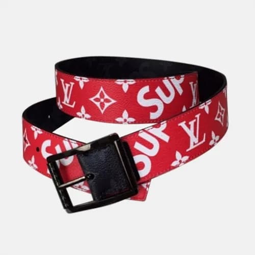 Louis vuitton 2019 Mens Supreme Logo Leather Belt … - 1