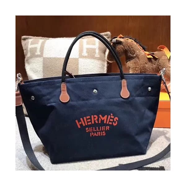 Hermes Canvas Tote Shoulder Shopper Bag - 에르메스 캔버… - 1