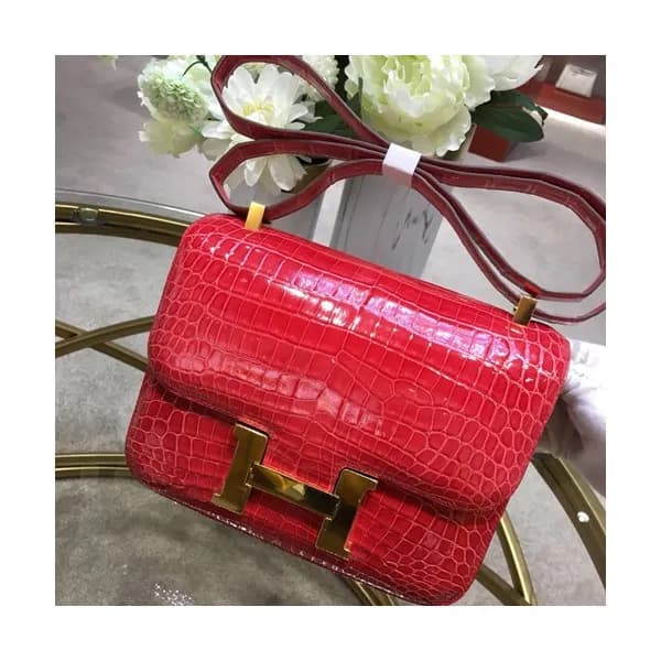 Hermes Constance Crocodile Leather Shoulder Bag,23… - 1