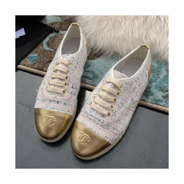 Chanel 2019 Womens CC Logo Tweed Sneakers - 샤넬 여성 … - 1