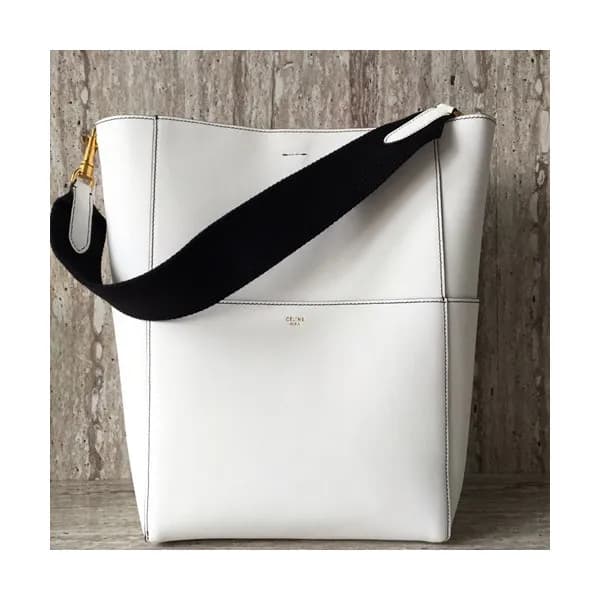 Celine Leather Sangle Shoulder Bag,33CM - 셀린느 레더 상… - 1
