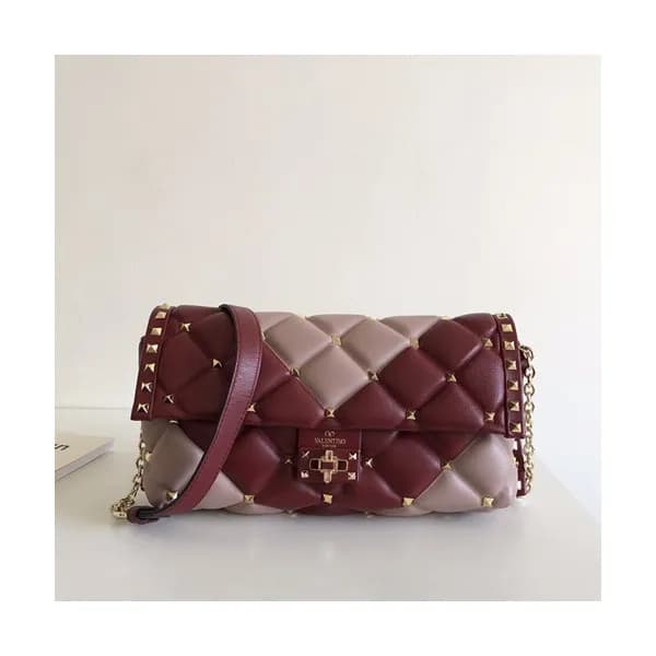 Valentino 2019 Leather Garavani CandyStud Chain Sh… - 1
