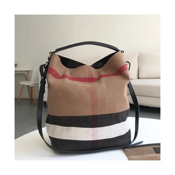 [베이직 디자인]Burberry Ashby Bucket Tote Shoulder Bag,3… - 1