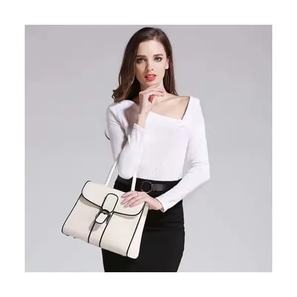 Delvaux 2019 Brillant Leather Tote Shoulder Bag,28… - 1