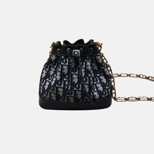 Dior 2019 Oblique Bucket Chain Shoulder Bag,18CM -… - 1