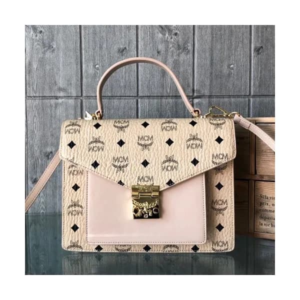 MCM 2019 Patricia Visetos Tote Shoulder Bag,27.5cm… - 1