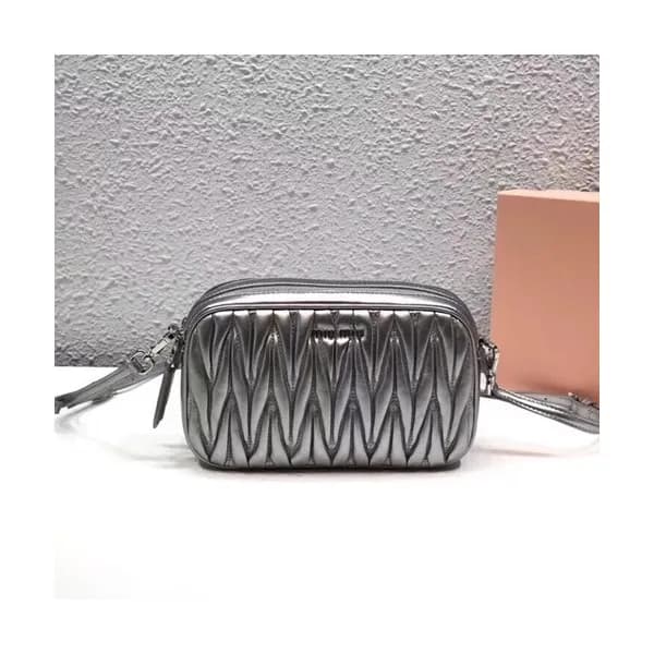 MiuMiu 2019 Matelasse Double Zip Shoulder Cross B… - 1