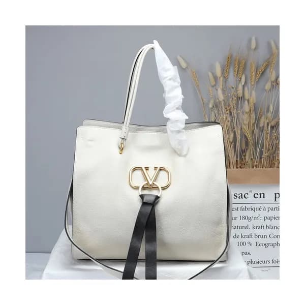 Valentino 2019 V-ring Tote Shoulder Shopper Bag,32… - 1