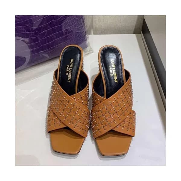 Saint Laurent 2019 Ladies High Heel Slipper - 입생로랑… - 1