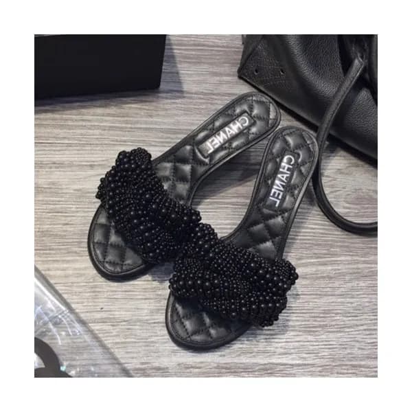 Chanel 2019 Ladies Mddle Heel Slipper - 샤넬 2019 여성… - 1