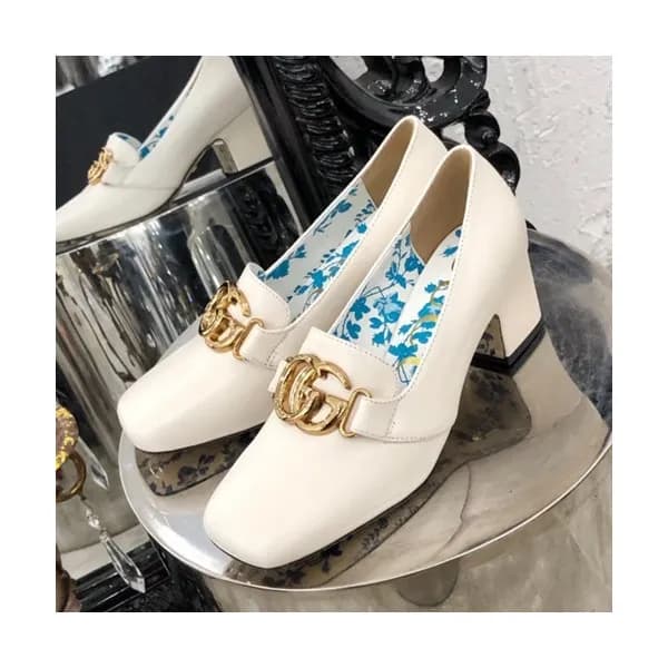 Gucci 2019 Ladies Middle-heel Leather Loafer - 구찌 … - 1